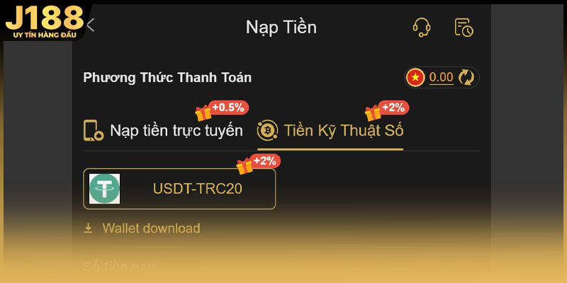 Lỗi thường thấy khi giao dịch nạp tiền nhà cái j188